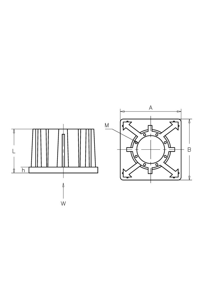 Imagen 2 de Tapones para Perfiles Cuadrados 8