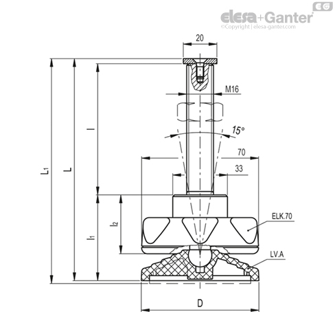 Imagen 2 de LV.A-80-14-AS-M16x78-ELK