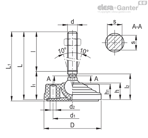 Imagen 2 de LVQ.F-100-14-AS-SST-M16x108