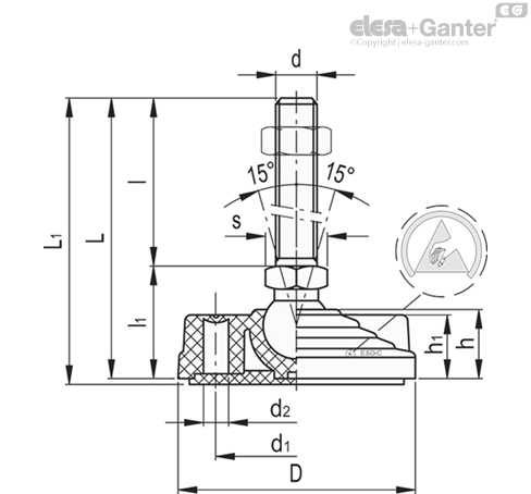 Imagen 2 de LV.F-100-14-AS-SST-M16x68-ESD-C