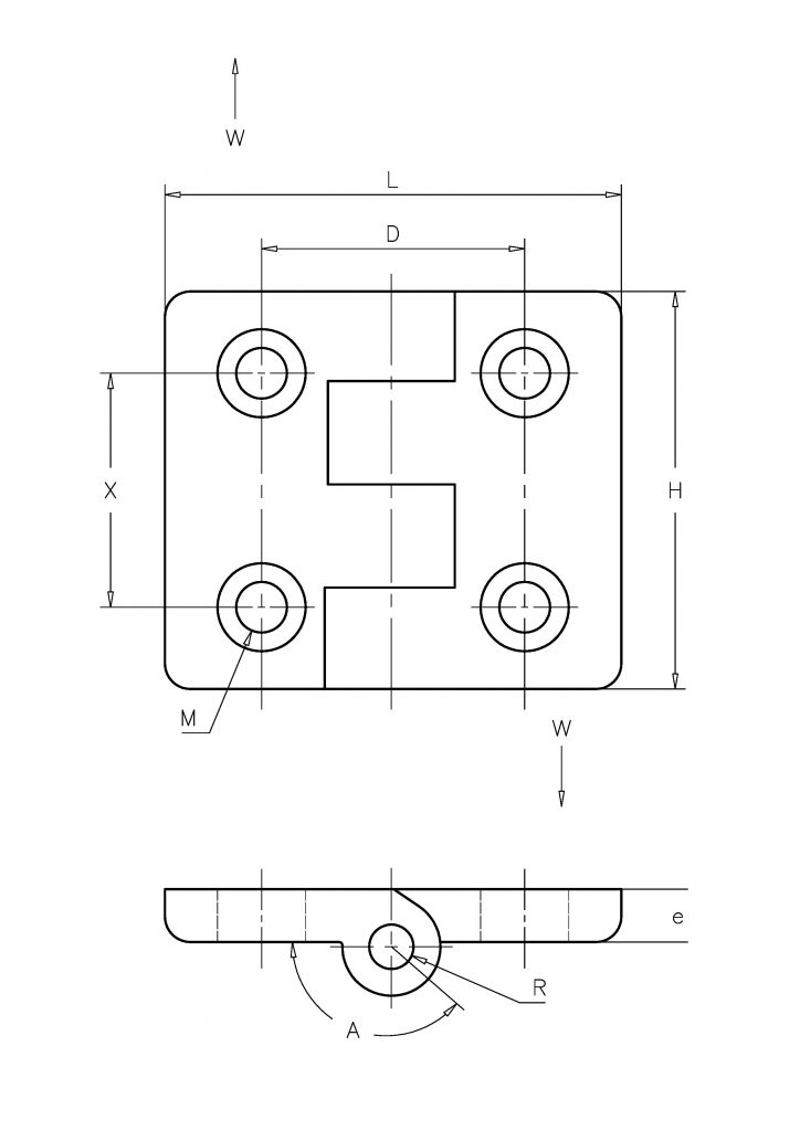 Imagen 2 de Bisagras Finas 2 Pares de Agujeros 4