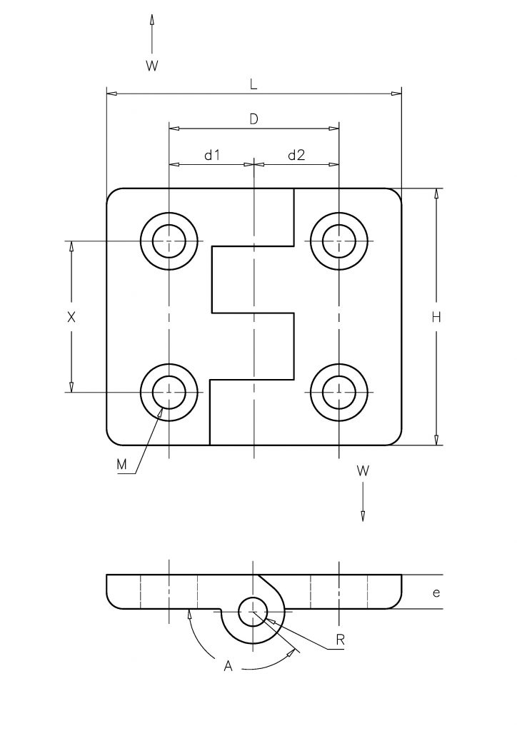 Imagen 2 de Bisagras Finas 2 Pares de Agujeros - Asimétricas 4