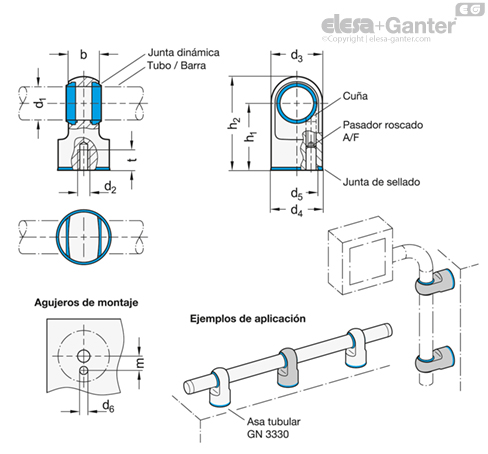 Imagen 2 de GN 3331-NI-40-70-MT-T