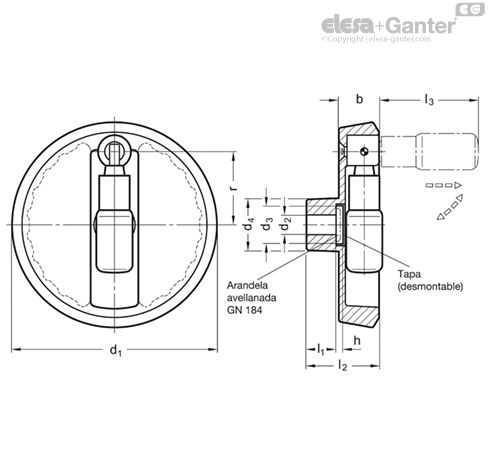 Imagen 2 de GN 923.3-160-K16-R-SR
