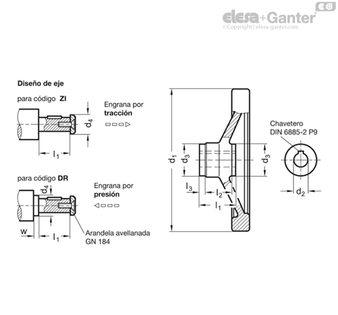 Imagen 2 de GN 323.4-140-K12-A-DR