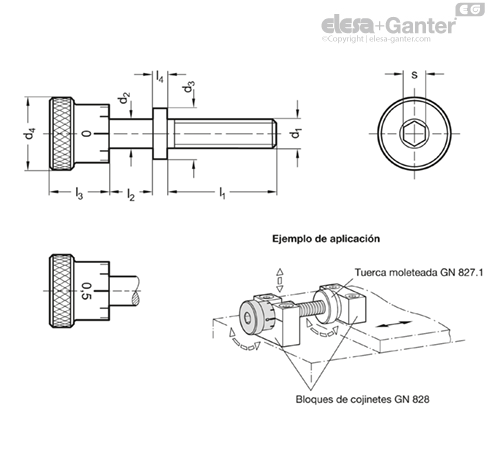 Imagen 2 de GN 827-M8x1-45-NG-S
