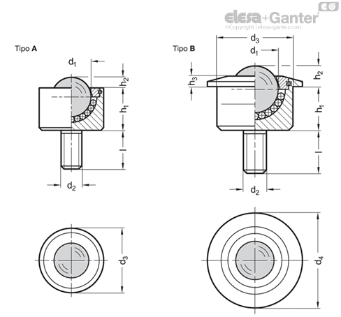 Imagen 2 de GN 509.5-8-SBL-A-M6-15