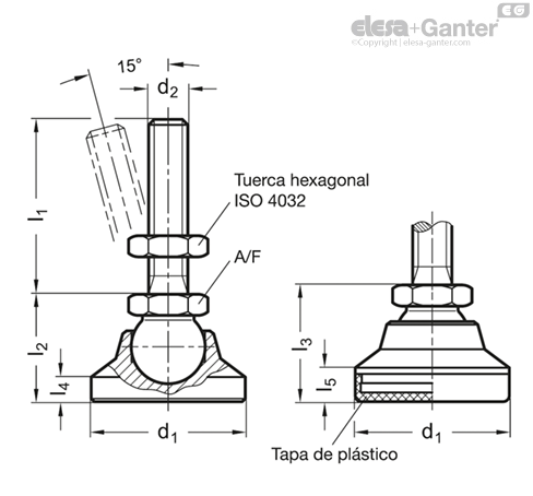 Imagen 1 de GN 343.6-25-M8-50-OS