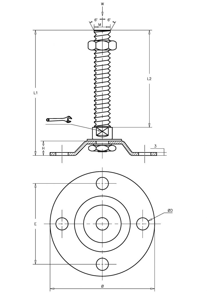 Imagen 2 de Pletinas PL Ø105mm 24x100 INOX
