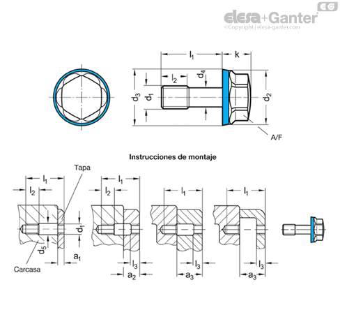 Imagen 2 de GN 1582-M8-40-MT-H-1