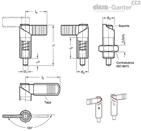 Imagen 1 de GN 721.5-8-M16x1,5-RB