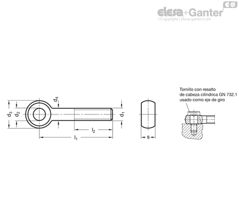 Imagen 2 de DIN 444-M16-75-NI