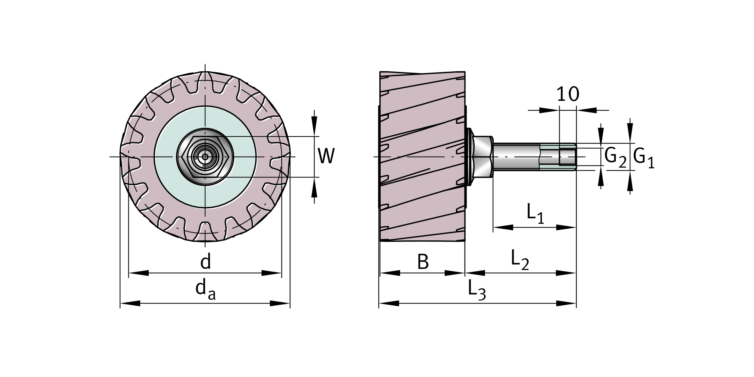 Imagen 2 de ARCALUB-X.PINION-MD6,0-Z17-B60-SL-G