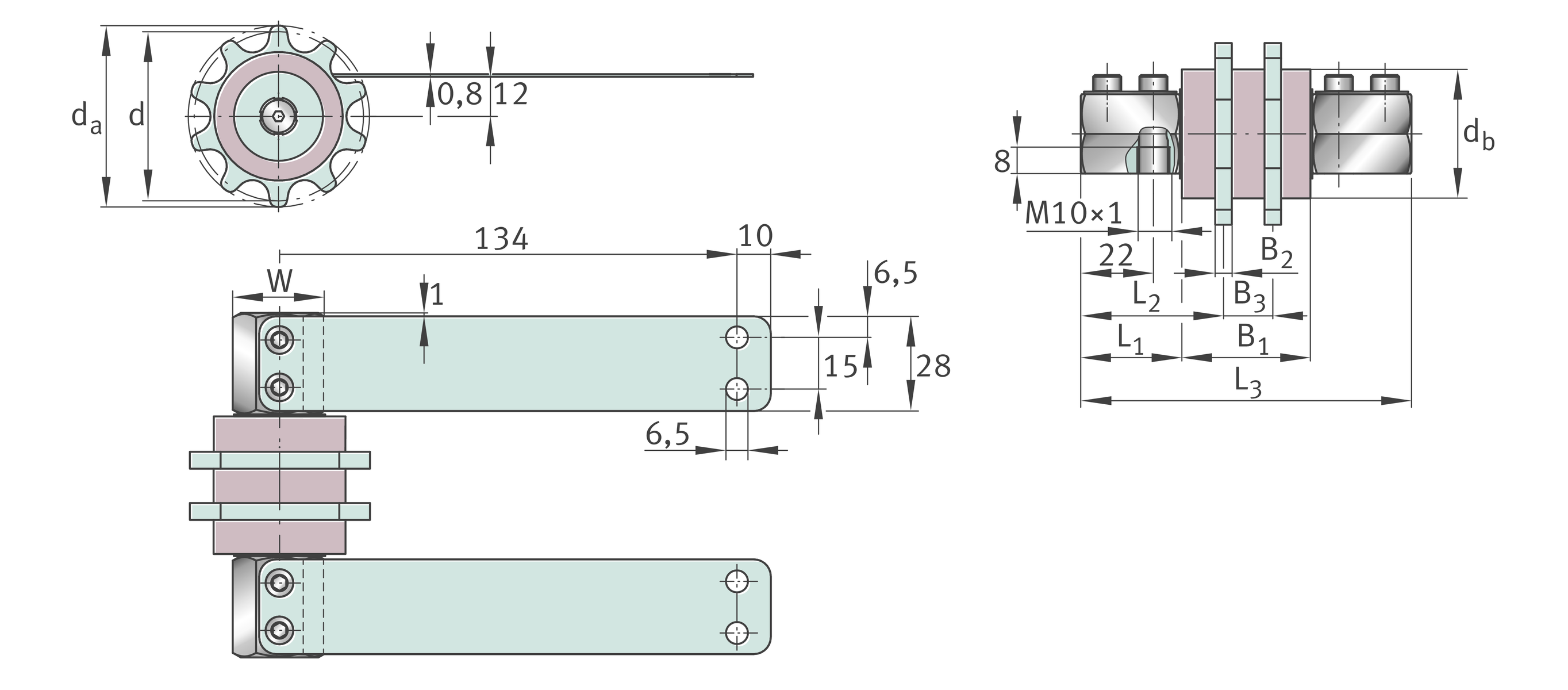 Imagen 2 de ARCALUB-X.CHAIN-PINION-16B2-Z8-WF