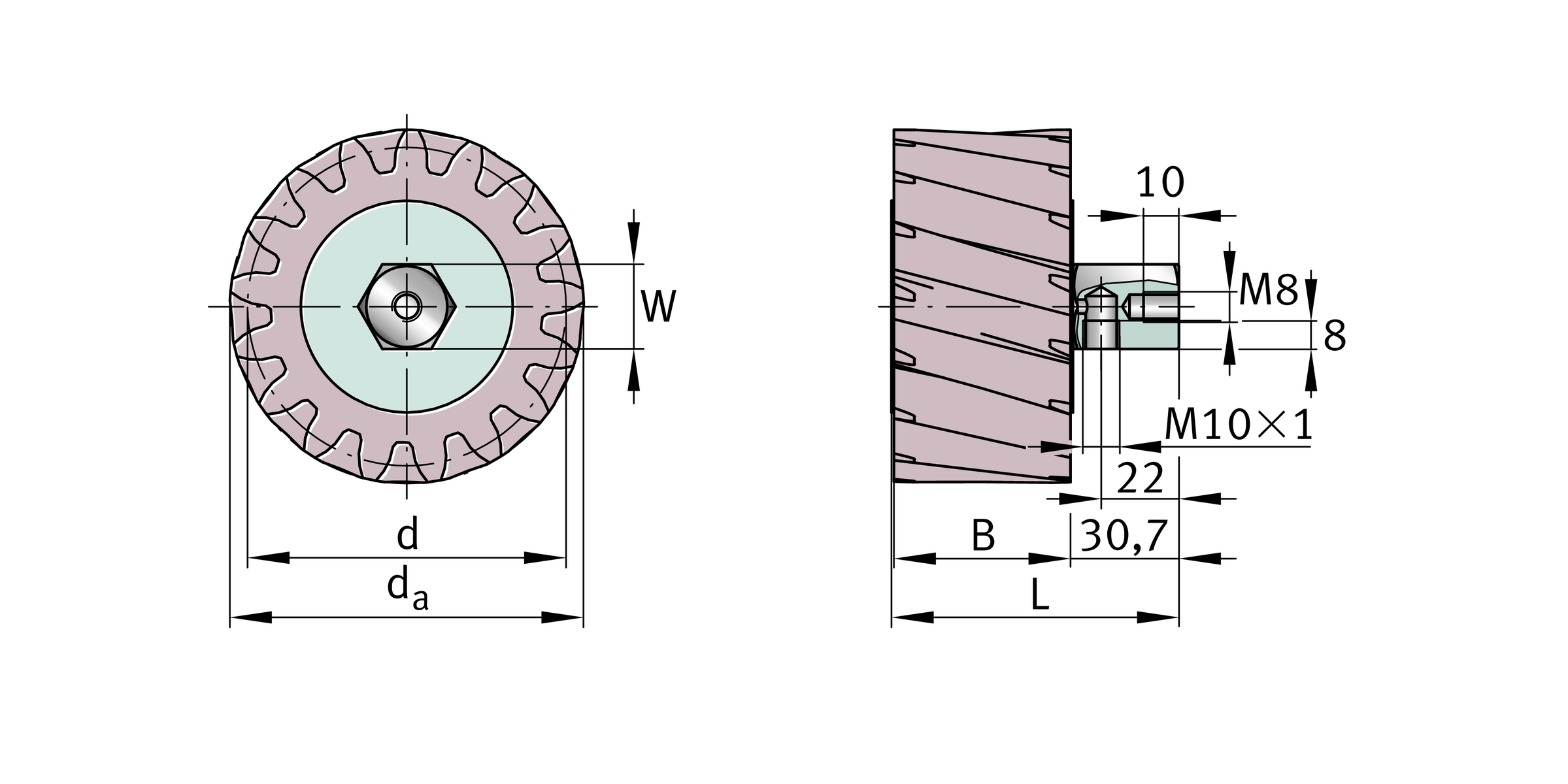 Imagen 2 de ARCALUB-X.PINION-MD5,0-Z17-B50-SR-W