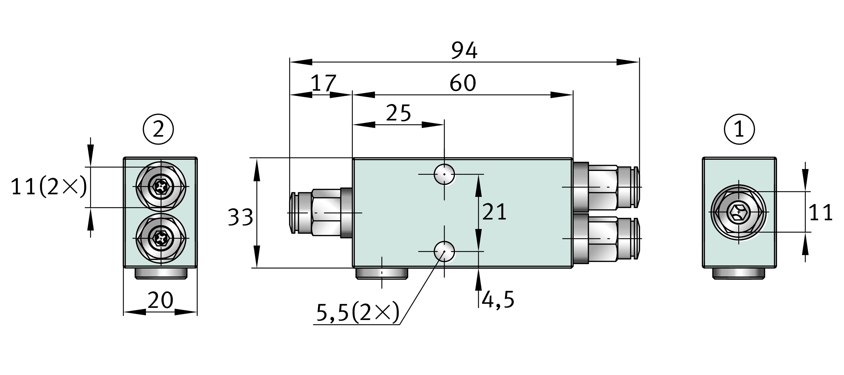 Imagen 2 de ARCALUB-X.SPLITTER-2X-STRAIGHT-GREASE