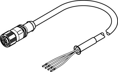Imagen 1 de Cable del motor - NEBM-M12G4-RS-15-N-LE4