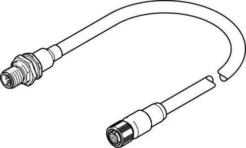 Imagen 1 de Cable del encoder - NEBM-M12G12-RS-2.23-N-M12G12H