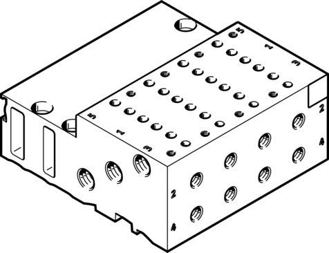 Imagen 1 de Bloque para montaje en batería - MHA2-PR4-5-M5