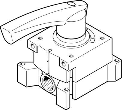 Imagen 1 de Válvula de palanca manual - VHER-H-B43U-G18