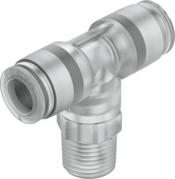 Imagen 1 de Racor rápido en T - NPQP-T-R14-Q8-FD-P10