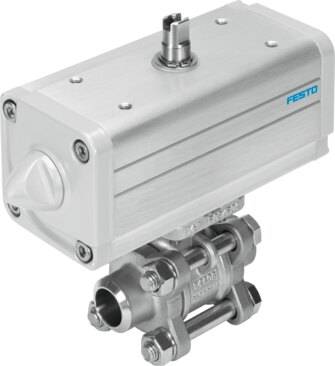 Imagen 1 de Unidad actuadora de válvula de bola - VZBA-3/8"-WW-63-T-22-F0304-V4V4T-PP15-R-90-C